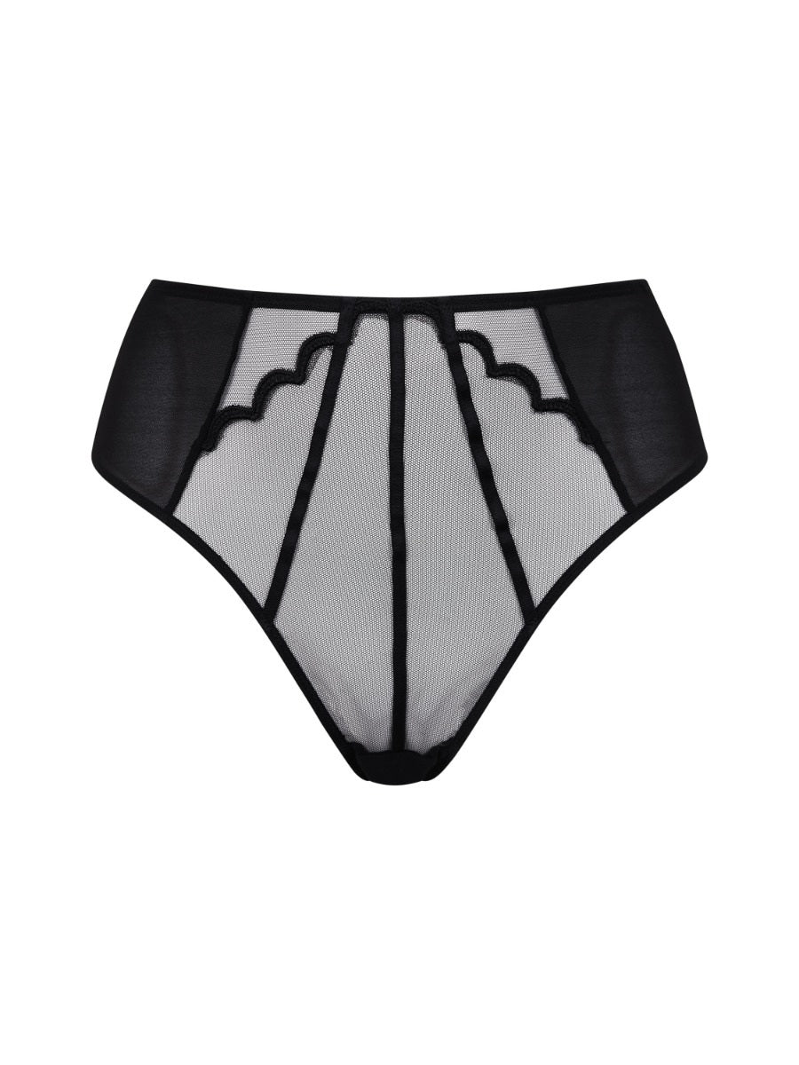 Gossard Obsession Black Sheer Deep Brief Panty — view 3