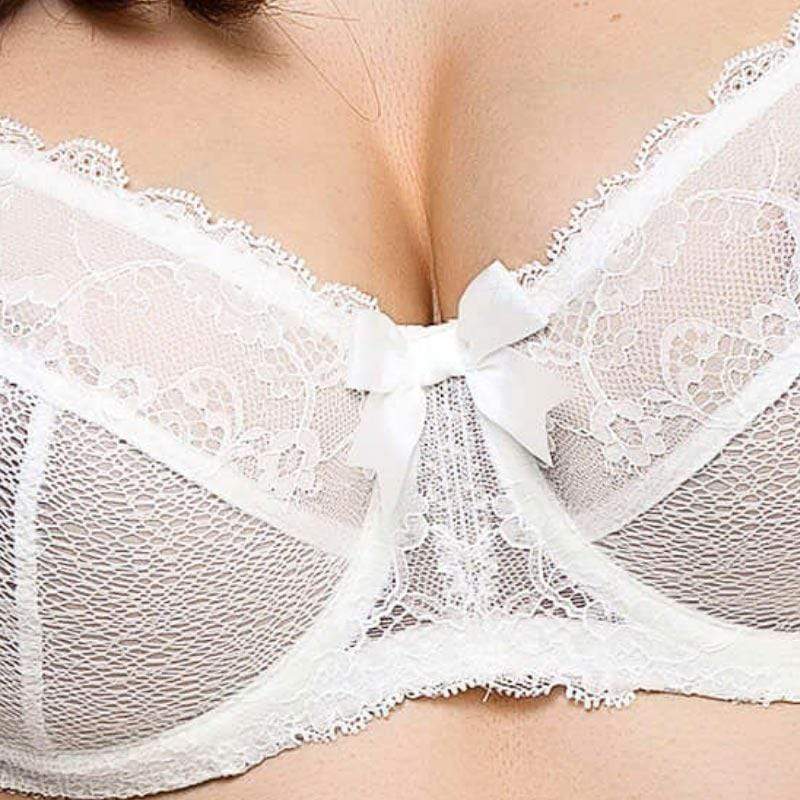 Lauma Sparkling Bridal Full Figure Sheer Lace Bra — view 3
