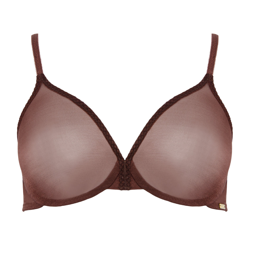 Gossard Glossies Rich Brown Sheer Molded Bra — view 5