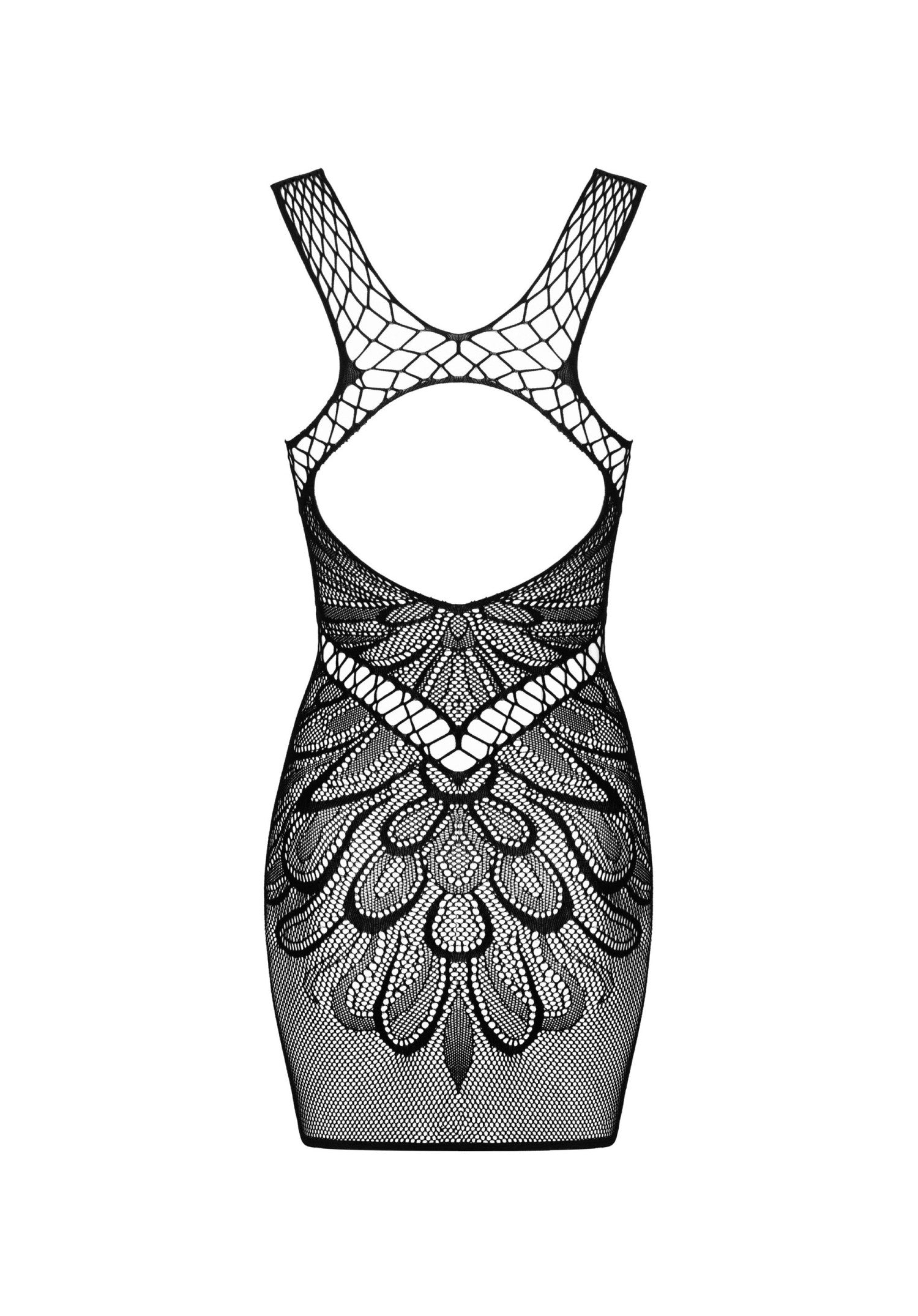 Obsessive Midnight Muse Black Openwork Mini Dress — view 6