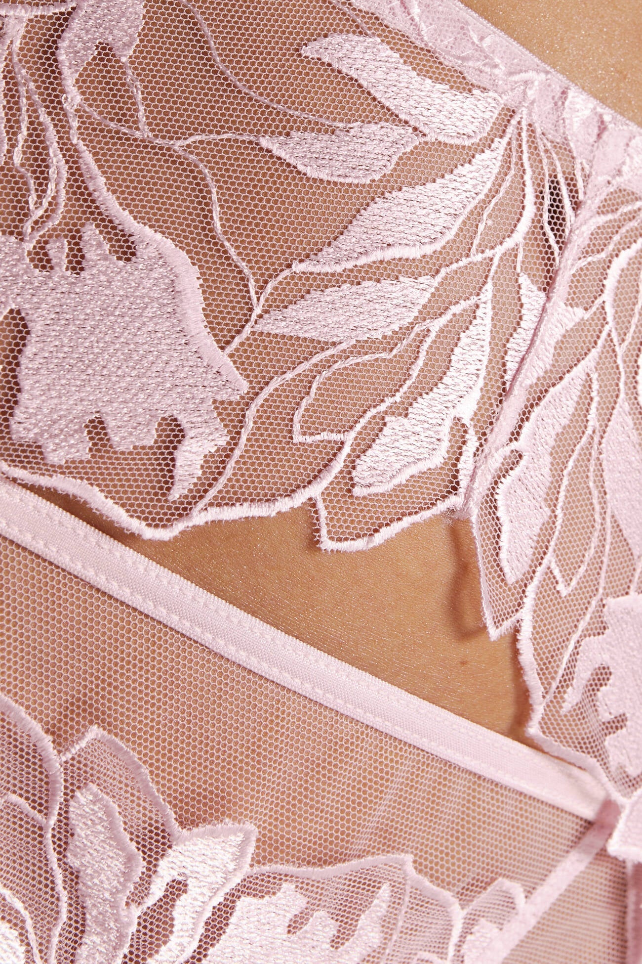 Gorteks Coco Pink High Waist Mesh Garter Belt — view 5