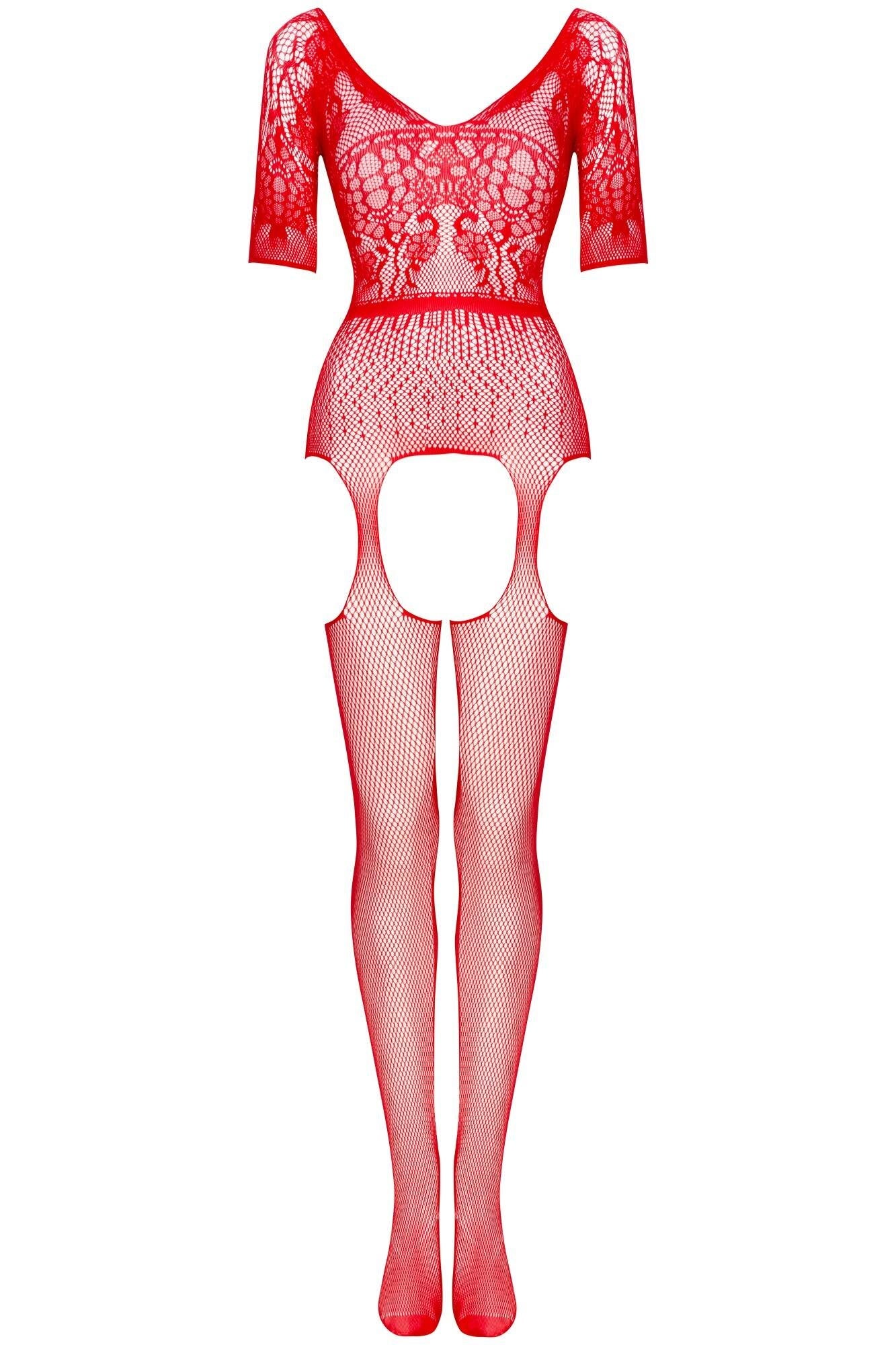 Beauty Night Courtney Red Super Sexy Fishnet Bodystocking — view 4