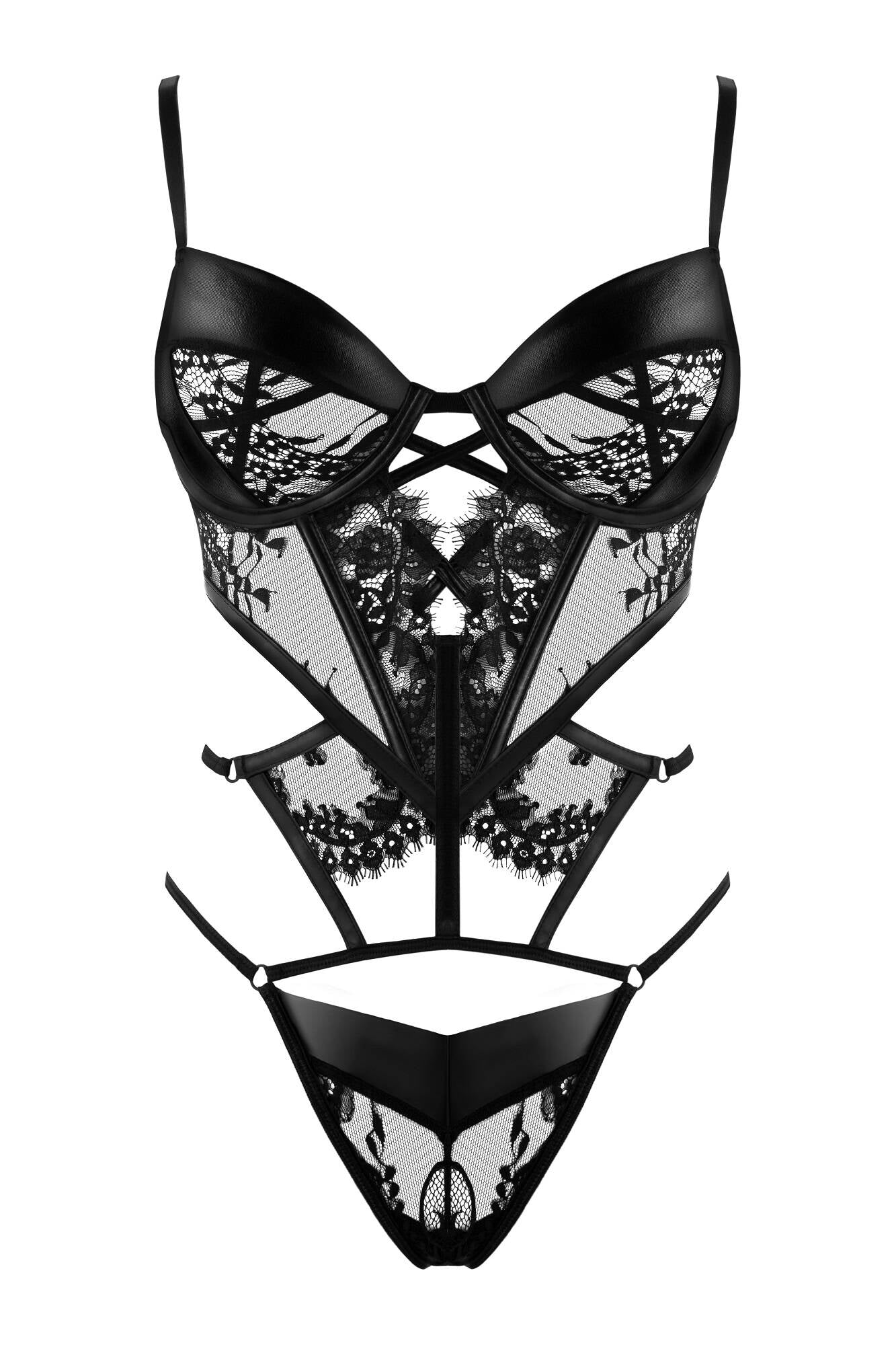 Beauty Night Leonela Sheer Lace Teddy — view 3