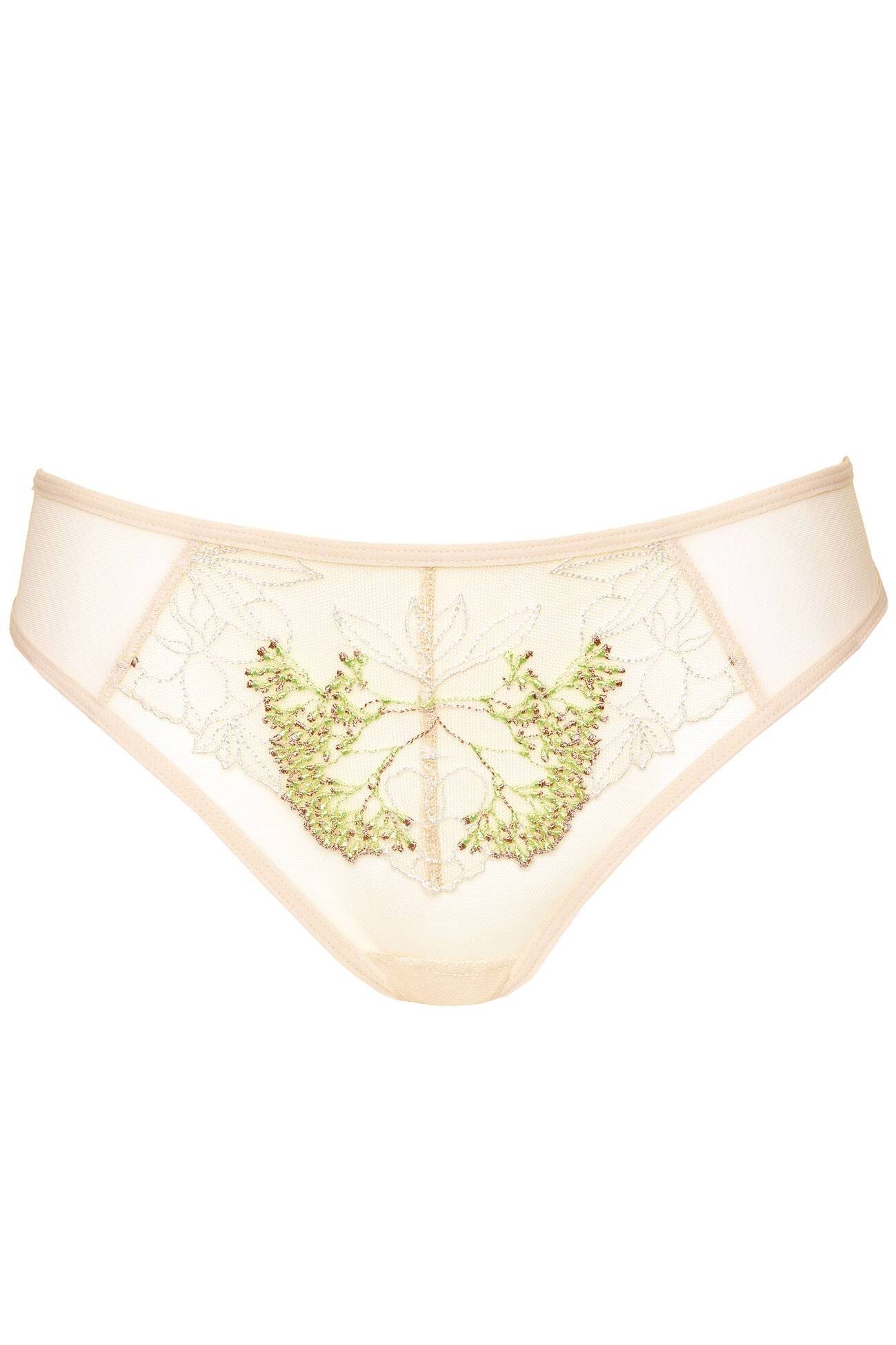 Gorteks Soleil Sheer Mesh Embroidered Brazilian Thong — view 5