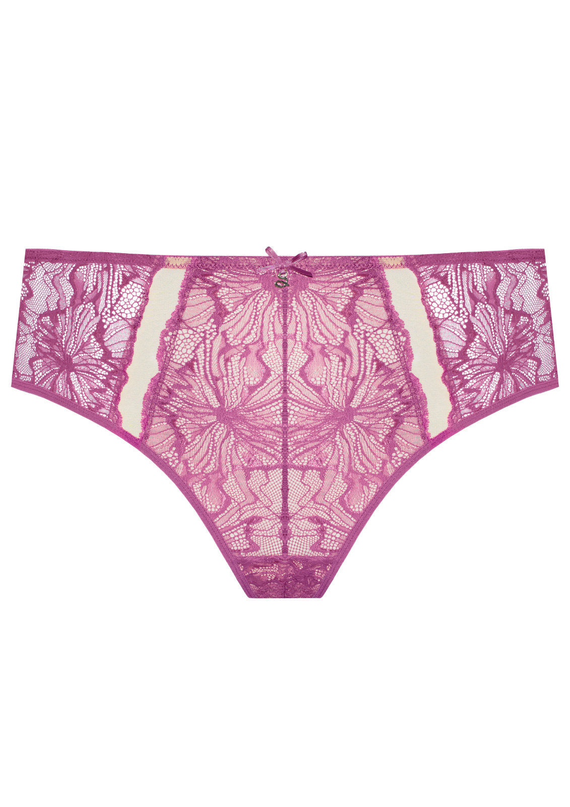 Samanta Mila Raspberry Lace Tanga Panty — view 3