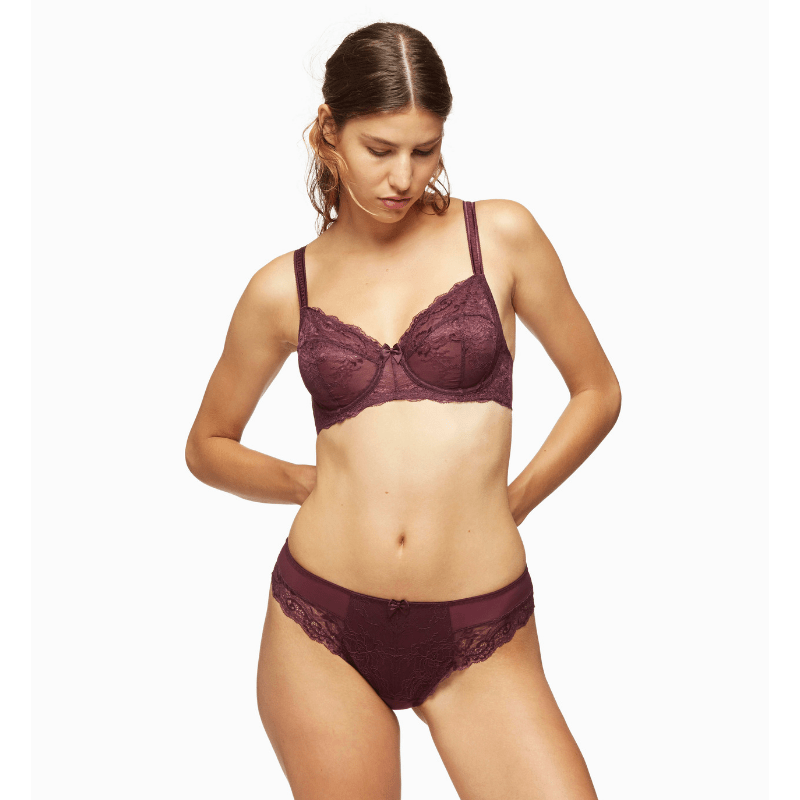 Blush Harlow Elderberry Purple Full Figure Lace Unlined Bra — view 5