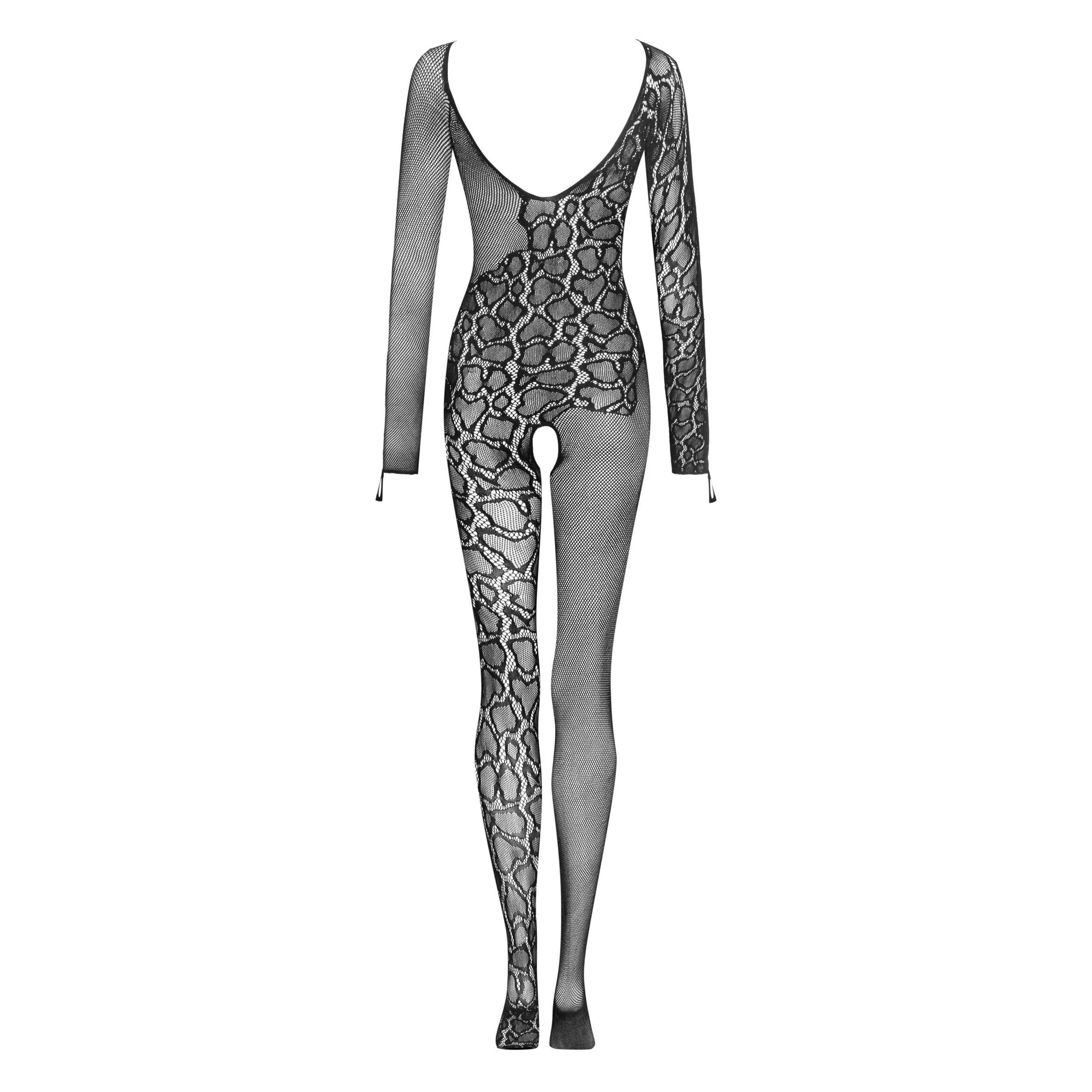 Obsessive Snake Crotchless Long Sleeve Bodystocking — view 6