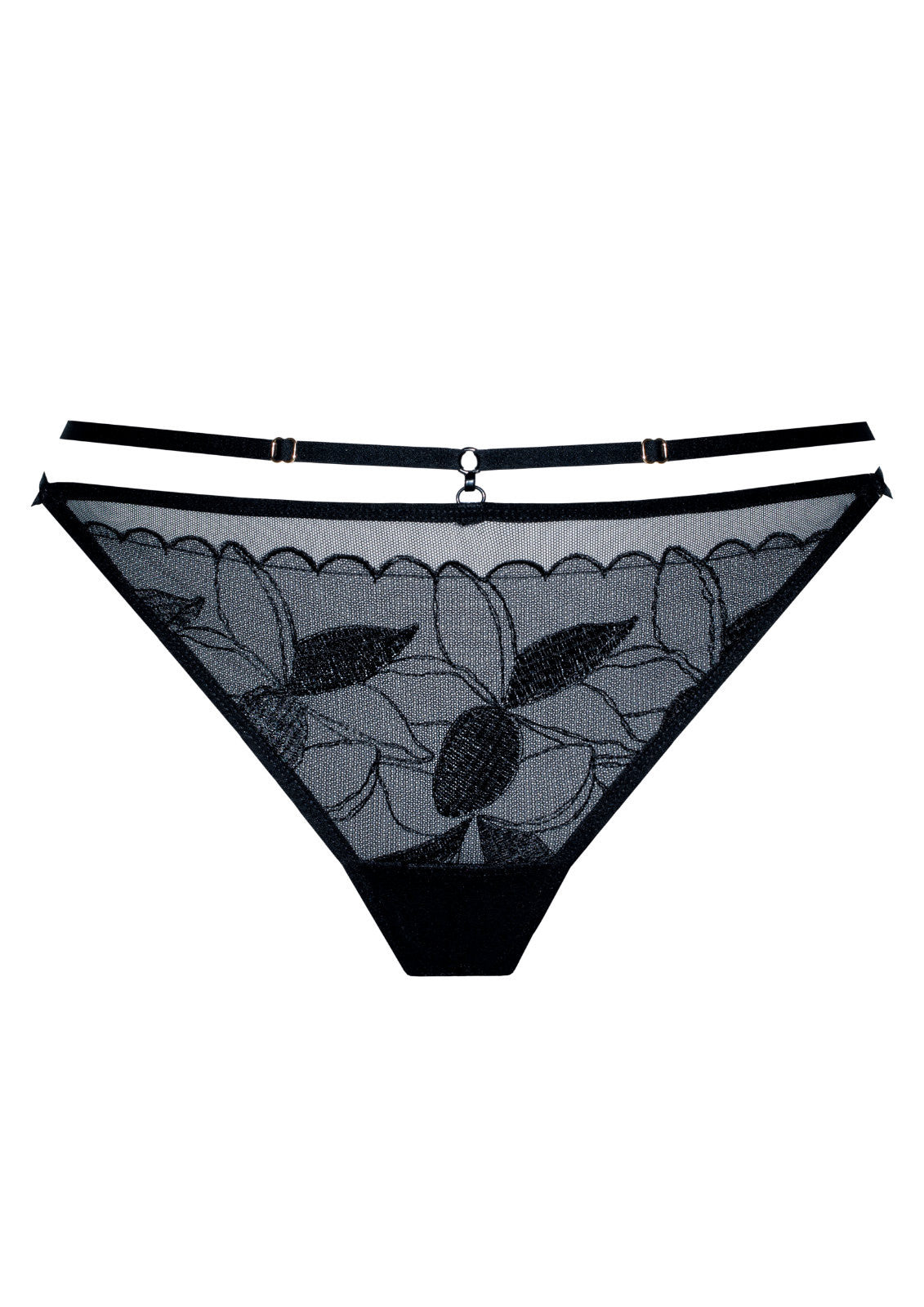 Samanta Kendall Sheer Mesh Low-Rise String Panty — view 4