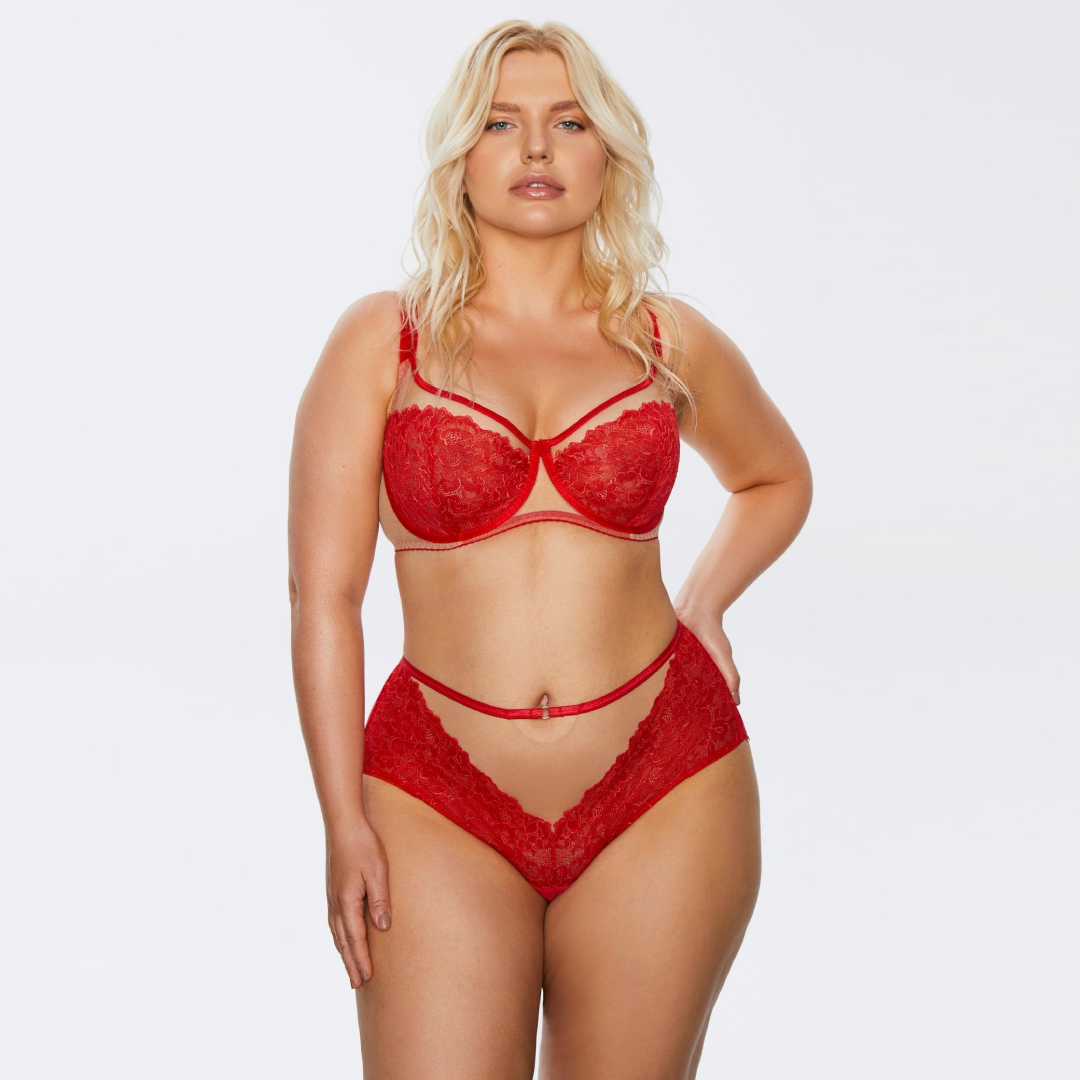 Kinga Mind Love Sheer Mesh Full Busted Lace Bra — view 3