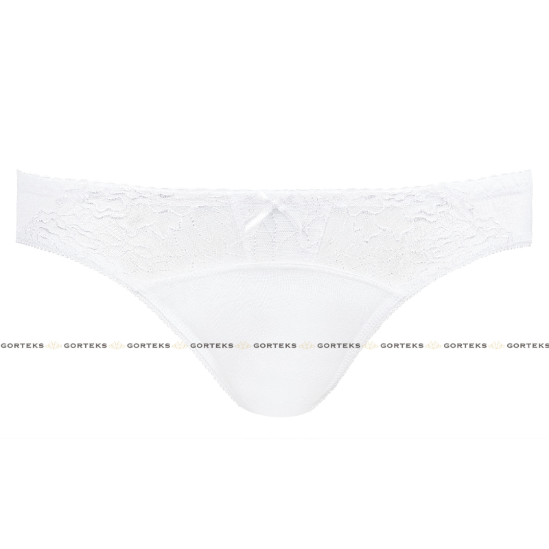 Gorteks Pamela White Semi Sheer Low Rise Bikini Panty — view 5