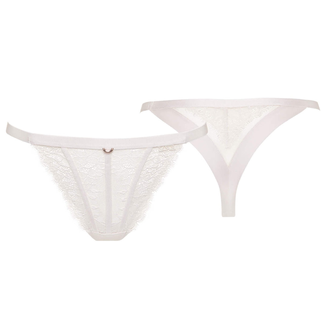 Lisca Rose Sheer Lace Brazilian String Panty — view 3