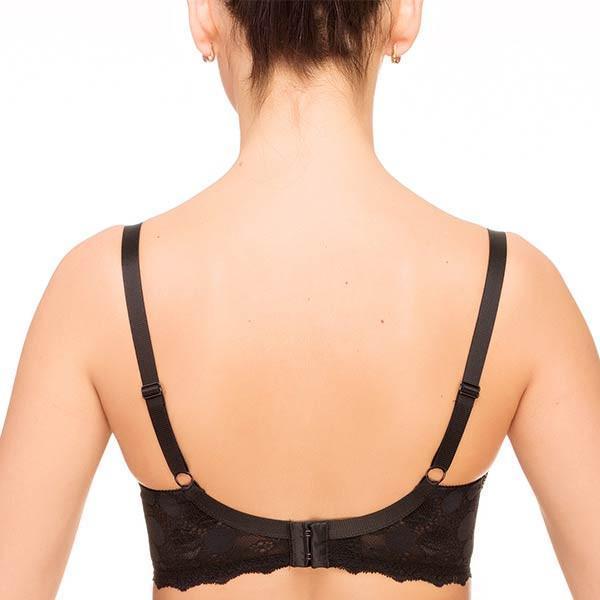 Lauma Pearly Shadow Semi Sheer Full Figure Polka Dot Lace Bra — view 5