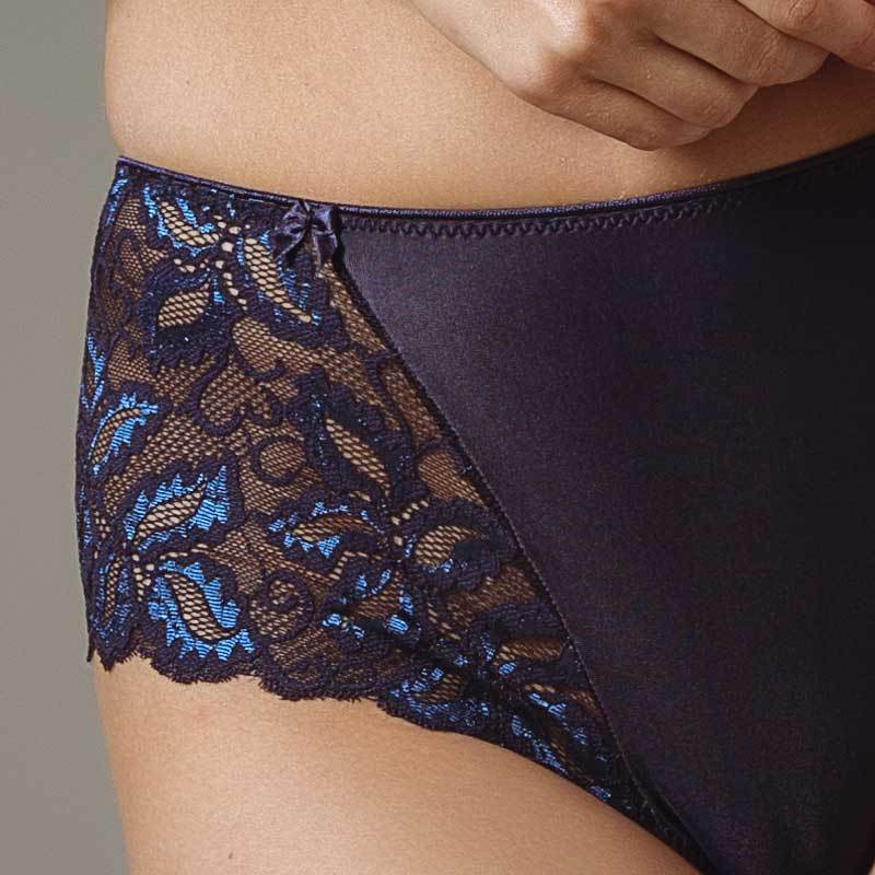 Sheer Lace Tanga Panty Teaselle Dare Me Navy Blue — view 3