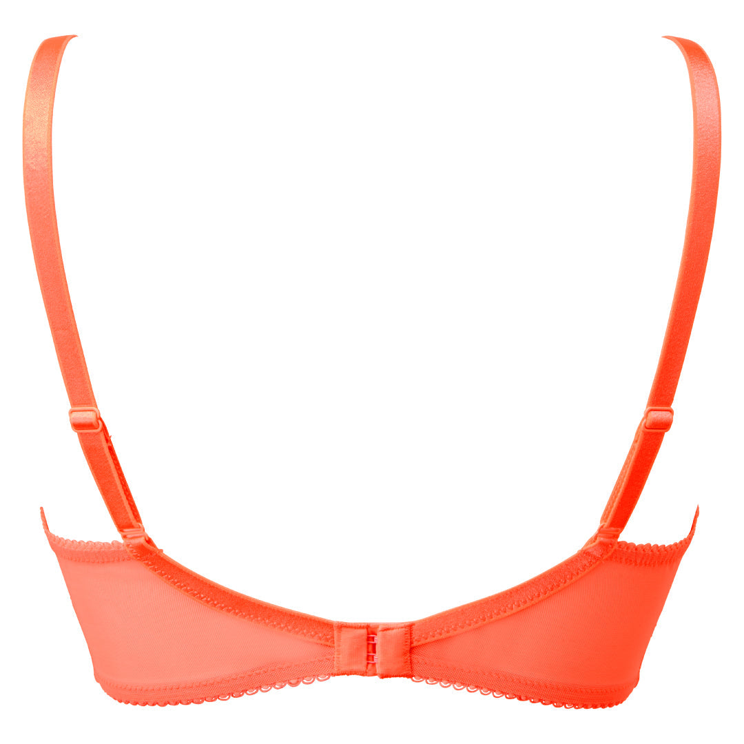Gossard Superboost Lace Neon Coral Plunge Bra — view 5